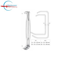 Parker-Langenbeck Retractors, 21cm, (A:15×23mm), (B:15×37mm)