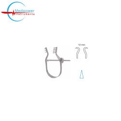 Finsen Self-Retaining Retractor With Lock, Sharp, 7cm, (12 mm)