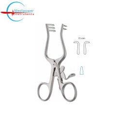 Weitlaner Retractor, 10.5cm, Blunt, 3x2 Prongs, (15mm) 