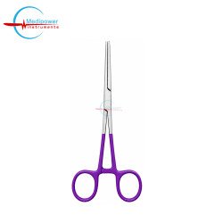 6" Straight Artery Forceps – Purple Powder Coated Handle | Stainless Steel Nursing Instruments