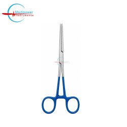 Blue Handle Straight Artery Forceps 6" Stainless Steel - Healthcare Instruments