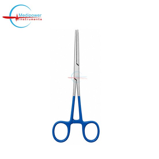 Blue Handle Straight Artery Forceps 6" Stainless Steel - Healthcare Instruments