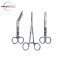 Set of 3 Black Zebra Medical Instruments – 5" Nursing Scissors, 5.5" Bandage Scissors & 6" Artery Forceps | Stainless Steel Surgical Instrument Kit