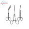 Set of 3 Black Leopard Medical Instrument Kit – 5" Nursing Scissors, 5.5" Bandage Scissors & 6" Artery Forceps