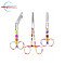 Colorful Flowers Surgical Healthcare Instrument Kit – 5" Nursing Scissors, 5.5" Bandage Scissors & 6" Artery Forceps 