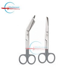 Set of 2 Pieces Nursing Scissors 5" + Bandage Scissors 5.5" Gray Handle