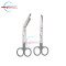 Set of 2 Pieces Nursing Scissors 5" + Bandage Scissors 5.5" Gray Handle