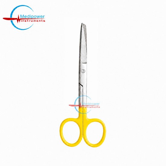 Nursing Scissors 5" Yellow Handle – Stainless Steel Powder Coated