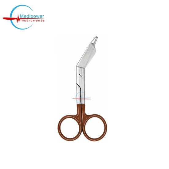 Bandage Scissors 5.5" With Powder Coating – Brown Handle