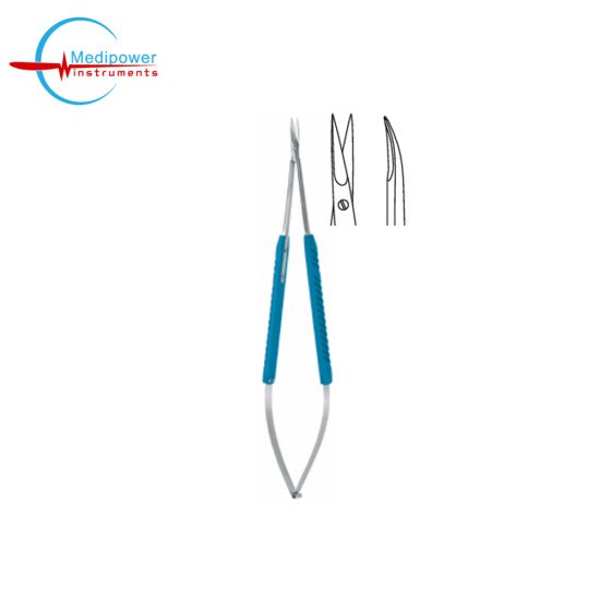 Micro Scissors (2000) With Blue Anodized Round Handles
