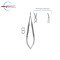 Micro Scissors  Round Handle( 8mm) Vannas type cutting edges 15cm