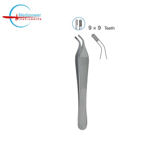 Adson Brown Tissue Forceps 12cm (9x9 Teeth) Angular