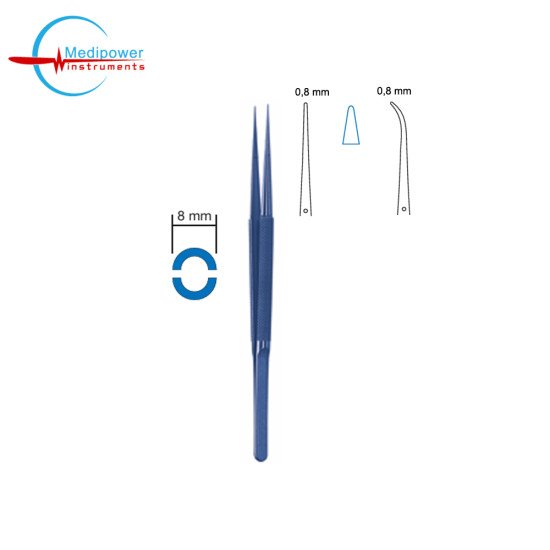 Titanium Micro Forceps With Round Handle 8MM (Blunt / Blunt)