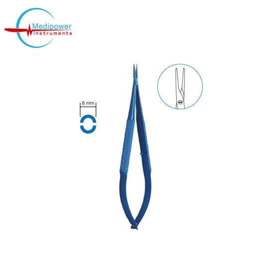 Titanium Micro Needle Holders Round Handle 8mm