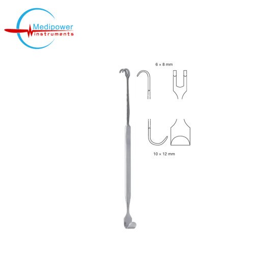 Jackson Tracheal Retractor, 18cm, Double Blunt Prongs