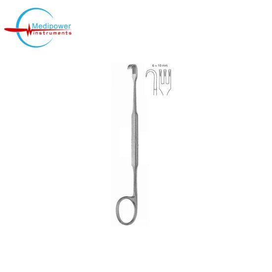 meyerding Retractor 18cm, Sharp Prongs (Blade 6x10mm)
