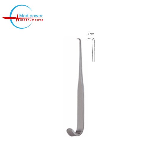 Jackson Tracheal Hook 14.5cm, Single Sharp Prong, (9mm)