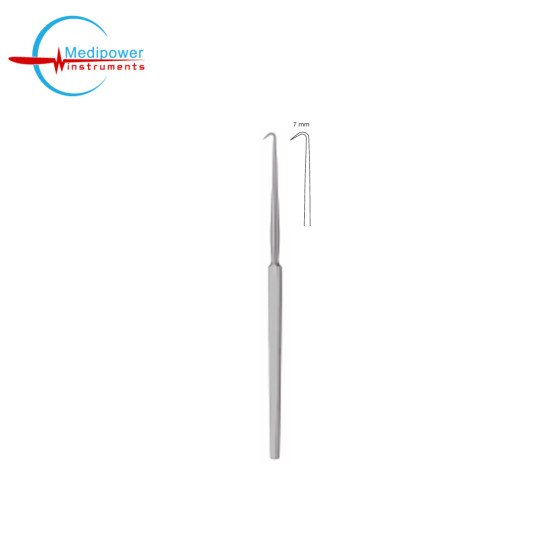 Cottle Skin Hook 16cm, Sharp Single Prong, (7mm)