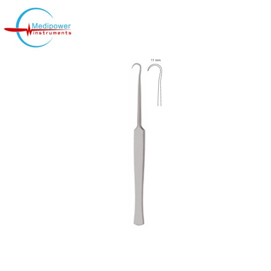 Hook Retractor 16.5cm, Single Prong Sharp,(11mm)