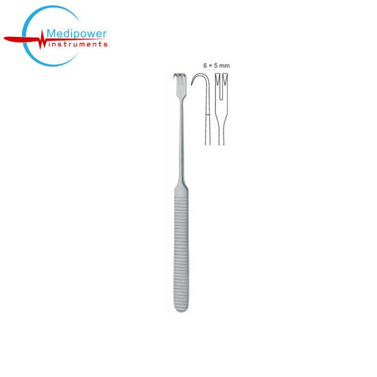 Delicate Retractors Double Prongs,17cm, Sharp (6×5mm) 