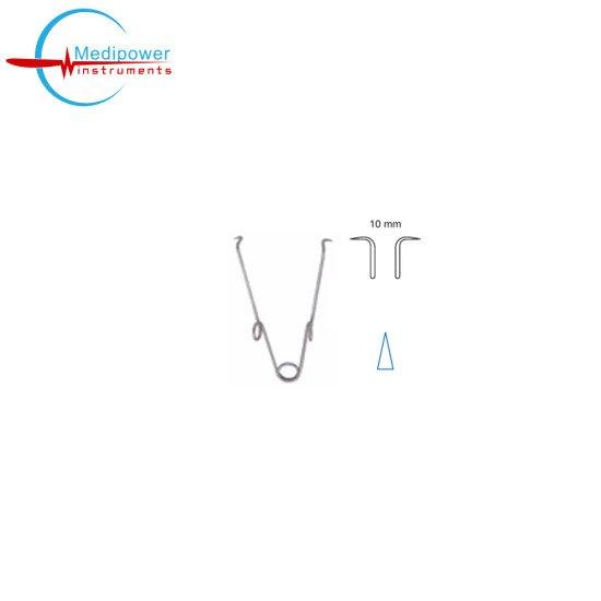 Self-retaining Spring Retractors, 8.5cm, Sharp, (10mm) 