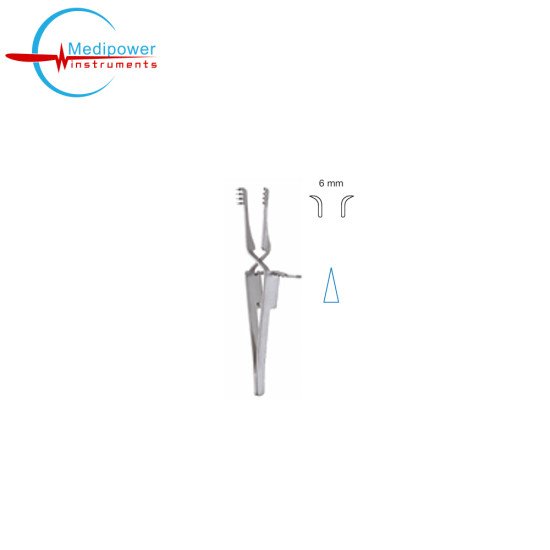 Self-retaining Retractors,10cm, Cross Action, Sharp Prongs, (6 mm)