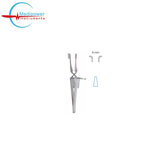 Self-retaining Retractors,10cm, Cross Action, Blunt Prongs, (6 mm)