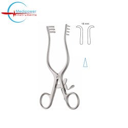 Weitlaner Self-retaining Retractor,16.5cm, Sharp, 3x4 Prongs, (18mm) 