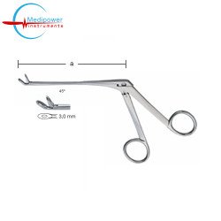 Blakesley Nasal Forceps, 11,5cm, Jaw Width,(3,0 mm),Angled (45º) curved up