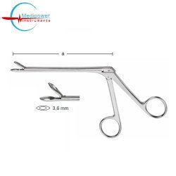 Weil-Blakesley Ethmoid Bone Forceps Straight,12cm, With Slim Shaft, Jaw Width, (3,6 mm)