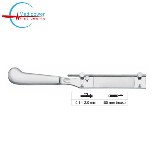 Schink Dermatome Knife Handle, 30cm, with 2 stretching plates