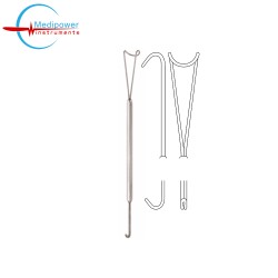 Masing Retractor With Guide Channel, 20cm, (10×18mm)