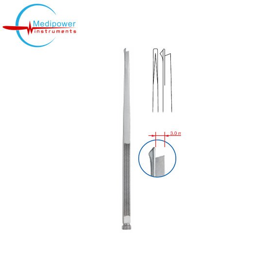 Schrom Nasal Osteotome,19.5cm, (3.0mm), Straight With Guide Thorn
