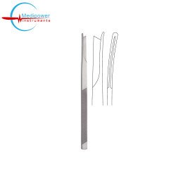 Silver Osteotomes, For Left Side,18cm, (5.0mm)