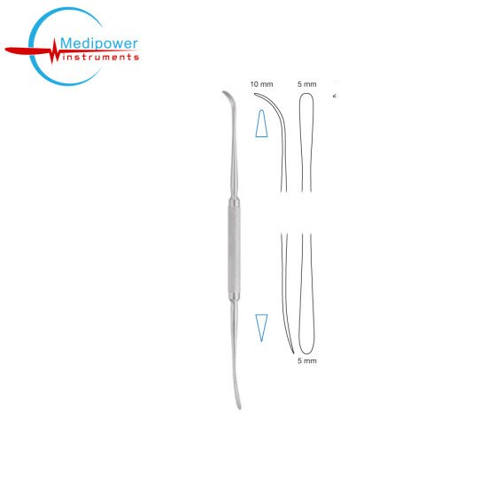 Obwegeser-Freer Periosteal Elevator/Raspatory, Sharp/Blunt, 21cm, (10mm x 5mm) 