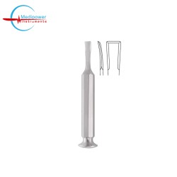 Tessier Osteotome, 16cm, (a = 15 mm), Curved, Beveled Edges