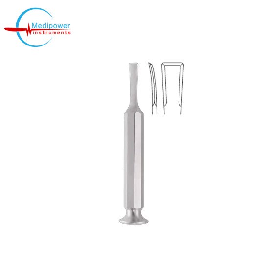 Tessier Osteotome, 16cm, (a = 10 mm), Curved, Beveled Edges