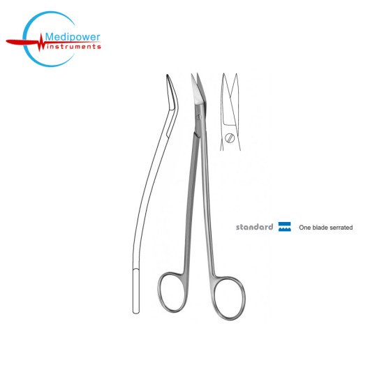 Standard Dean Scissors Straight One Blade Serrated 17cm